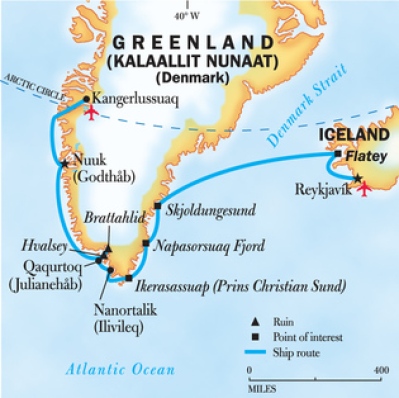 Erik the Red's path to Greenland